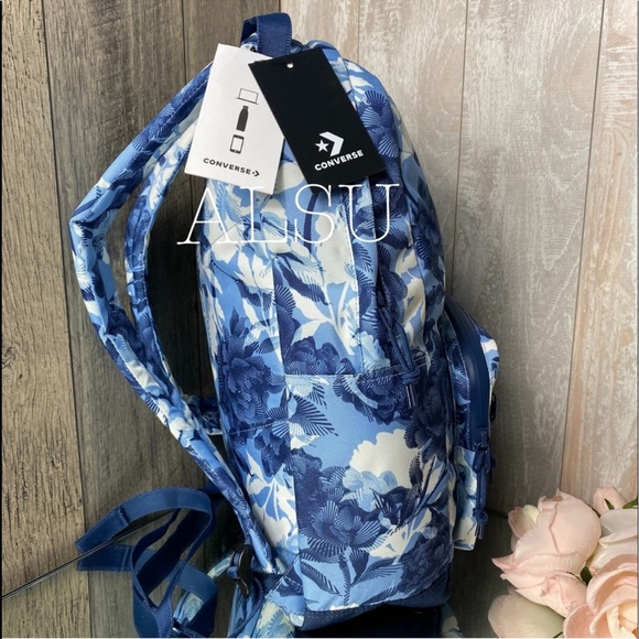 Converse Go Backpack Print Blue Women’s AUTHENTIC - Picture 2 of 7